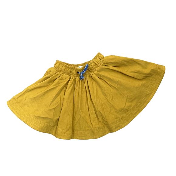 Mini Boden Other - Mini Boden Corduroy Twirl Skirt - Floral Lined - Mustard Yellow - 5-6
